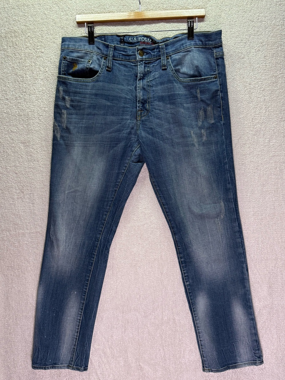 U.S. Polo Assn. Men's Faded Blue Slim Jeans